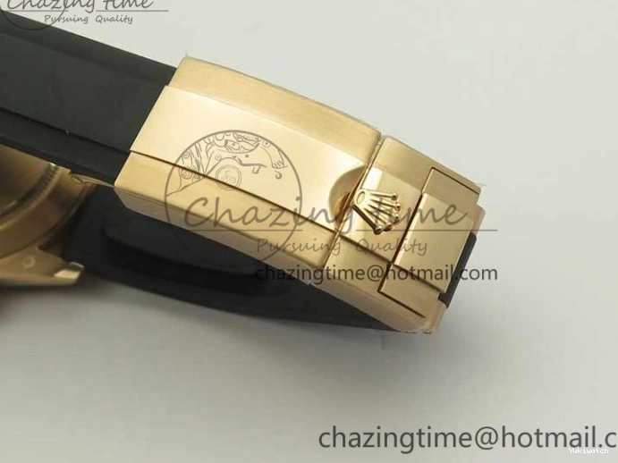 On Daytona Gold Black Super Clone Best Dial 116515 Edition 1:1 Rubber A4130 Strap Rose V2 ARF 1229